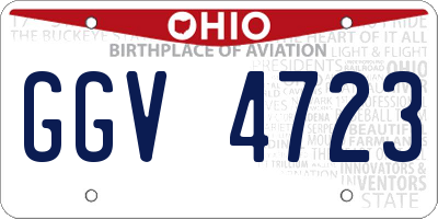 OH license plate GGV4723