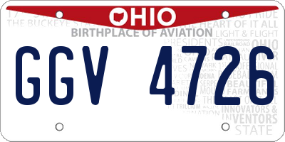 OH license plate GGV4726