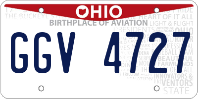 OH license plate GGV4727