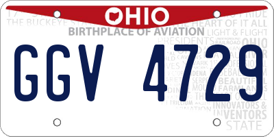 OH license plate GGV4729