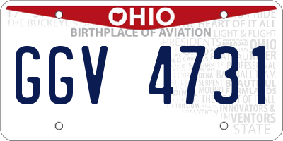 OH license plate GGV4731