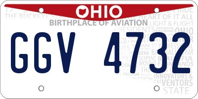 OH license plate GGV4732