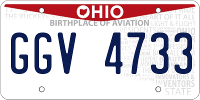 OH license plate GGV4733