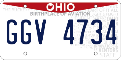 OH license plate GGV4734