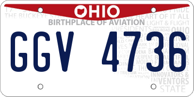 OH license plate GGV4736