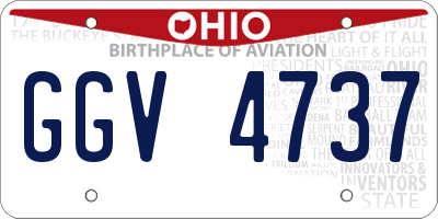 OH license plate GGV4737