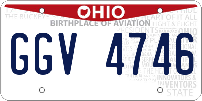 OH license plate GGV4746