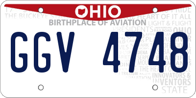OH license plate GGV4748