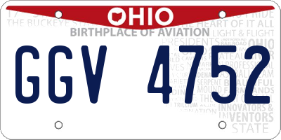 OH license plate GGV4752