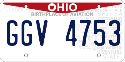 OH license plate GGV4753
