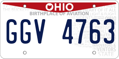 OH license plate GGV4763