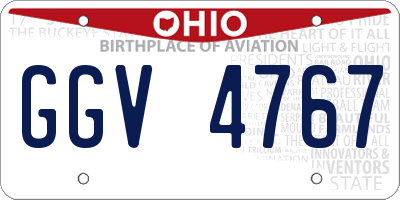 OH license plate GGV4767