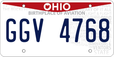 OH license plate GGV4768