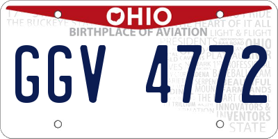 OH license plate GGV4772