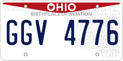 OH license plate GGV4776
