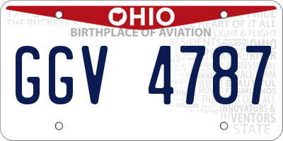 OH license plate GGV4787