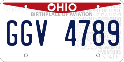 OH license plate GGV4789