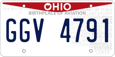 OH license plate GGV4791