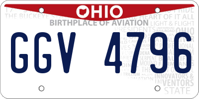 OH license plate GGV4796