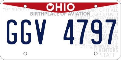 OH license plate GGV4797