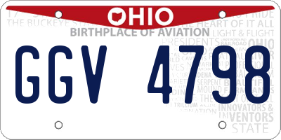 OH license plate GGV4798