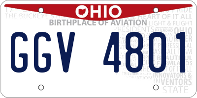 OH license plate GGV4801