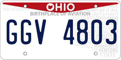 OH license plate GGV4803