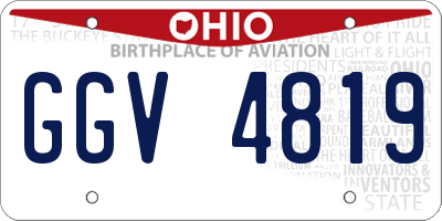 OH license plate GGV4819