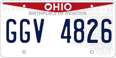 OH license plate GGV4826