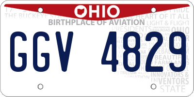 OH license plate GGV4829