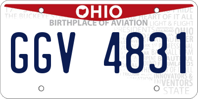 OH license plate GGV4831