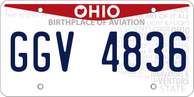 OH license plate GGV4836