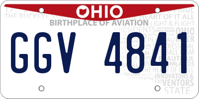OH license plate GGV4841