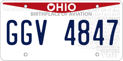OH license plate GGV4847