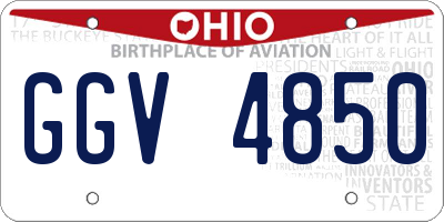 OH license plate GGV4850