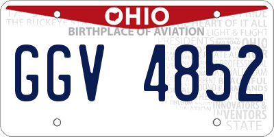 OH license plate GGV4852