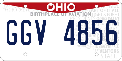 OH license plate GGV4856