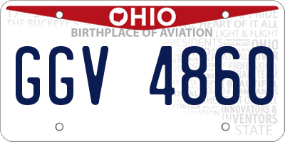 OH license plate GGV4860