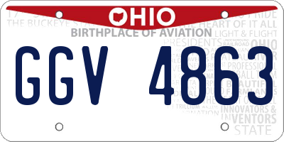 OH license plate GGV4863