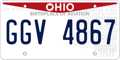 OH license plate GGV4867