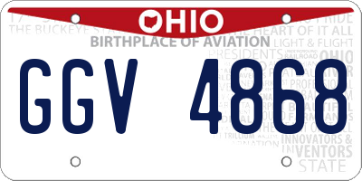 OH license plate GGV4868
