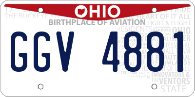 OH license plate GGV4881