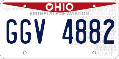 OH license plate GGV4882
