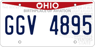 OH license plate GGV4895