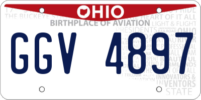 OH license plate GGV4897