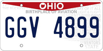 OH license plate GGV4899