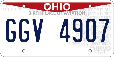 OH license plate GGV4907