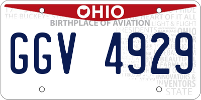 OH license plate GGV4929