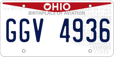OH license plate GGV4936