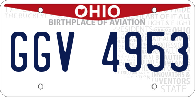 OH license plate GGV4953